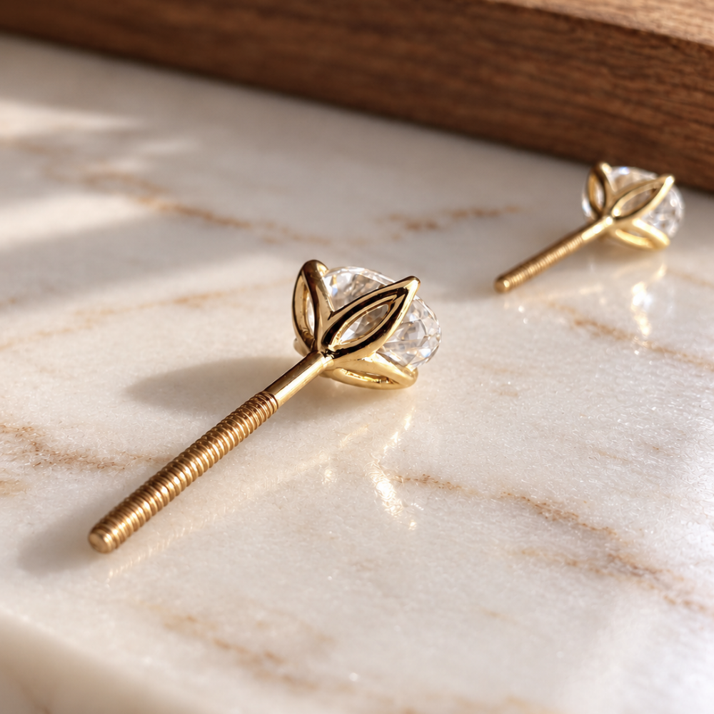 READY TO SHIP - Tara 1CTW Oval Lab Diamond Stud Earrings