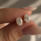 READY TO SHIP - Tara 1CTW Oval Lab Diamond Stud Earrings