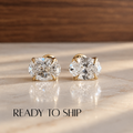 READY TO SHIP - Tara 1CTW Oval Lab Diamond Stud Earrings