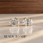 READY TO SHIP - Tara 1CTW Oval Lab Diamond Stud Earrings