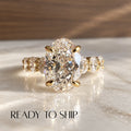READY TO SHIP - Valentina 4.8CTW Oval Cut Lab Diamond Ring