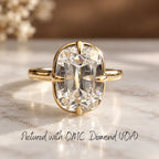 Zara 3ct Radiant Georgian Solitaire Ring