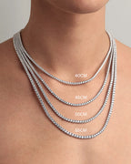 Gemma 3mm Moissanite Tennis Travel Necklace image 7