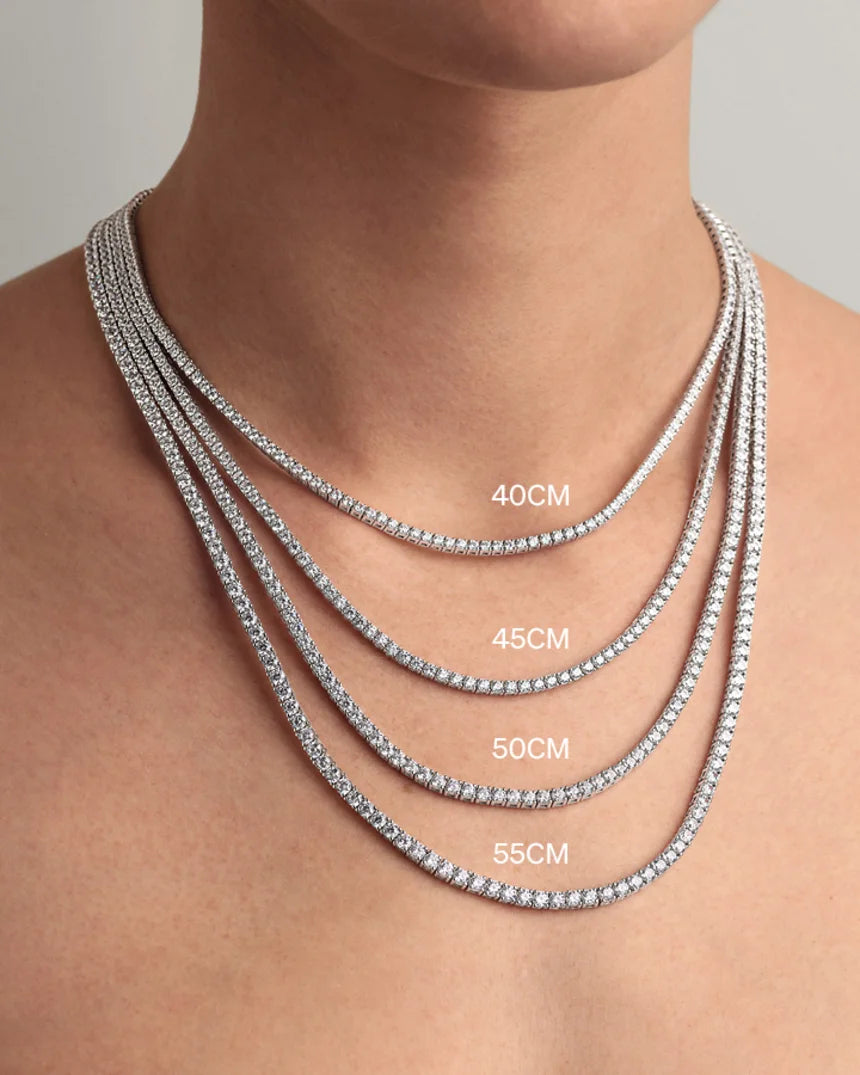 Gemma 3mm Moissanite Tennis Travel Necklace image 7