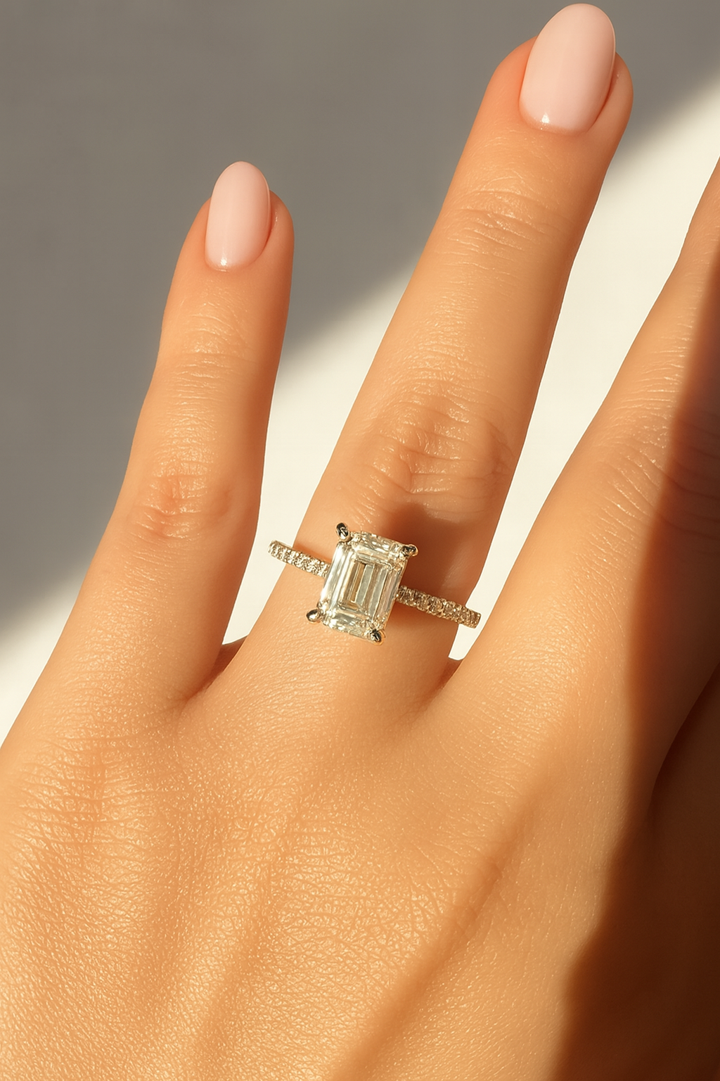 Signature Charlotte Emerald Cut 2-2.5ct Moissanite Ring image 1