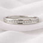 Signature 3mm Channel Set Half Eternity Band image 5