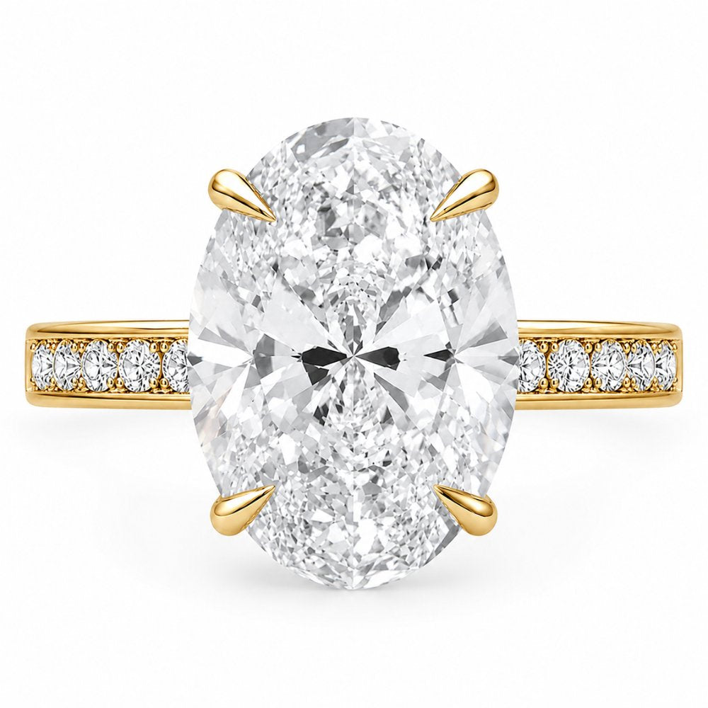Signature Juliette 3.5ct Oval Cut Channel Set Pave Ring image 4