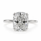 Signature Catherine 3ct Elongated Cushion Cut Cathedral Setting Ring image 9