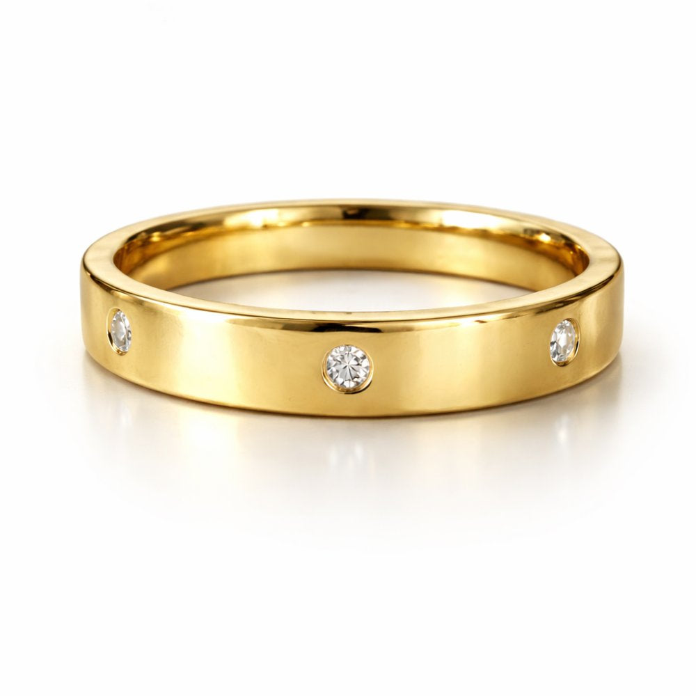 Signature Lyla 3mm Hammer Set Flat Ring image 0