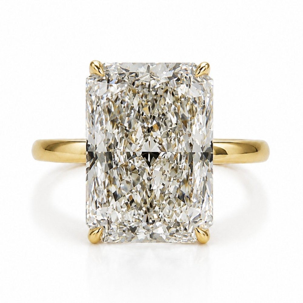 Raina 5ct Radiant Cut Tulip Setting Engagement Ring - M&F Series image 0