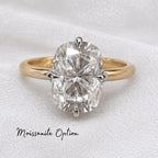 Athena 3ct Elongated Cushion Cut Tulip Setting Ring - M and F Series image 6