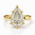Signature Florie Pear Cut 4mm Dome Band Engagement Ring image 0
