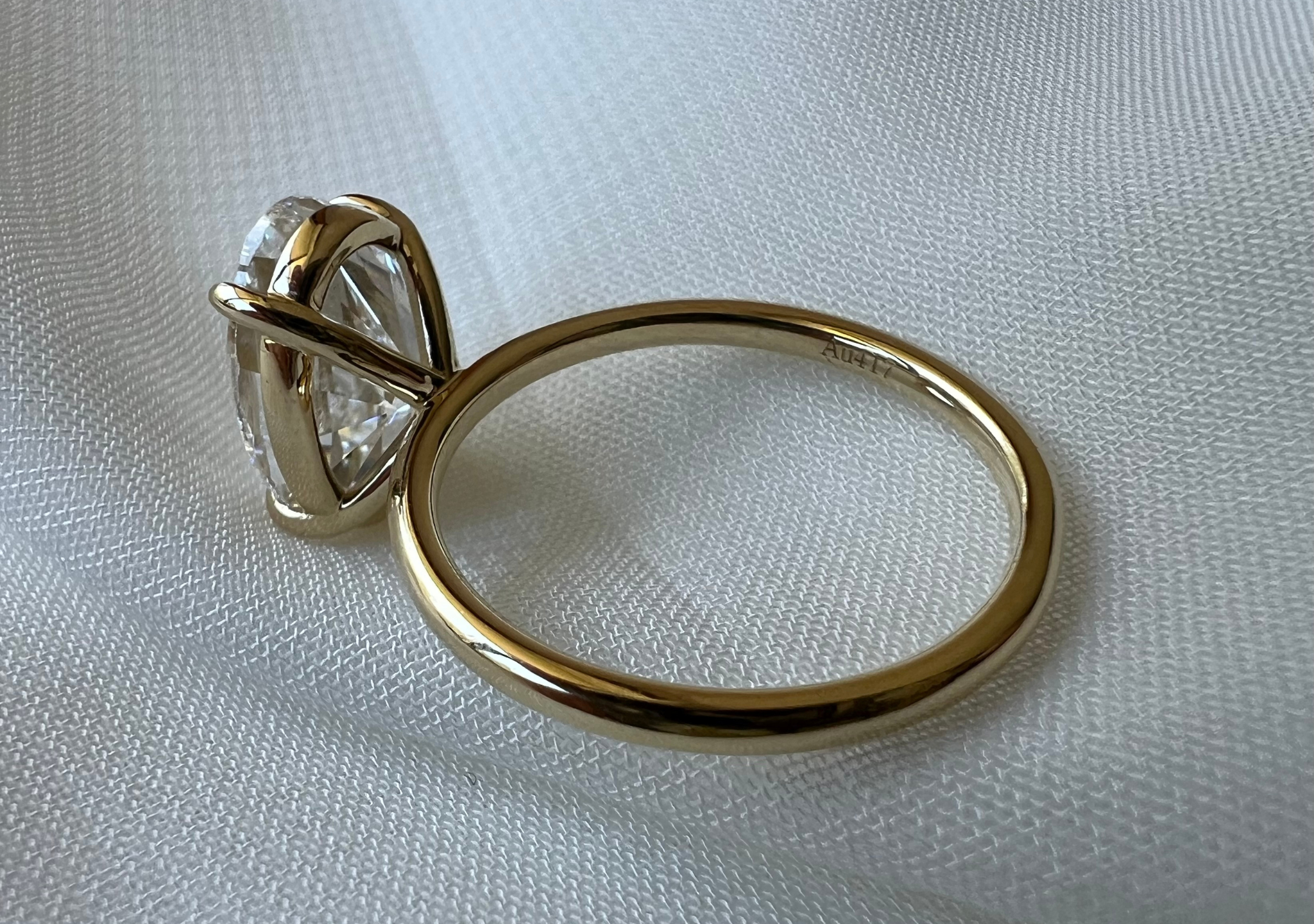Signature Ophelia Oval Cut 4ct Solitaire Ring image 8