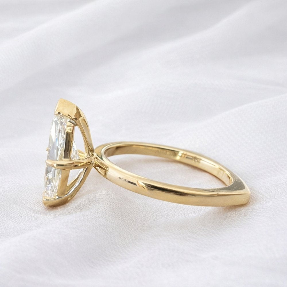 Signature Freya 2ct Moissanite Marquise Half Bezel Ring image 6