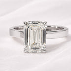 Signature Emma 4ct Emerald Cut Cigar Band Engagement Ring image 6