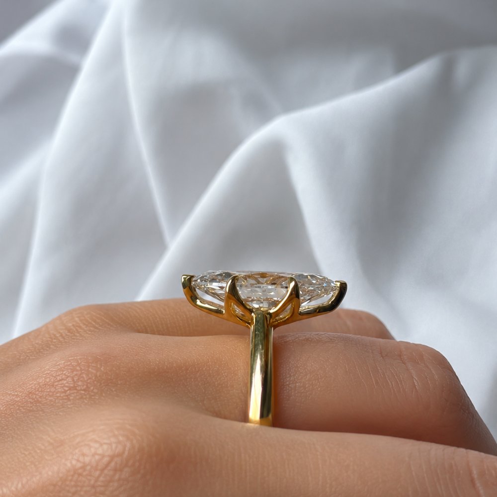 Maeve 3ct Marquise Cut Cathedral Tulip Basket Ring - M&F Series image 6