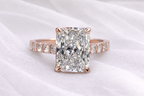Fay-Maree 7.6CTW Radiant Cut Moissanite Engagement Ring - M and F Series image 7