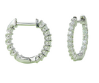 Willow Moissanite Huggie Inside Out Earrings image 5