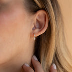 Elkie 1.0cttw Moissanite Huggie Earrings image 3