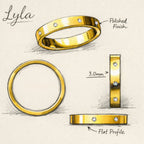 Signature Lyla 3mm Hammer Set Flat Ring image 7