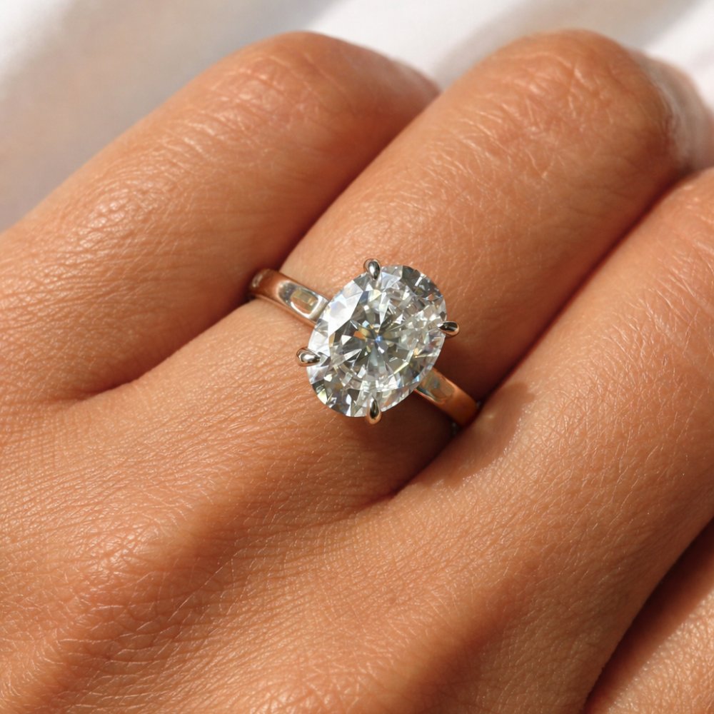 Signature Tori 2ct Oval Cut Cathedral Ring image 1