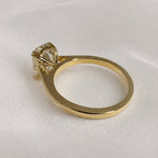 Signature Catherine 3ct Elongated Cushion Cut Cathedral Setting Ring image 4