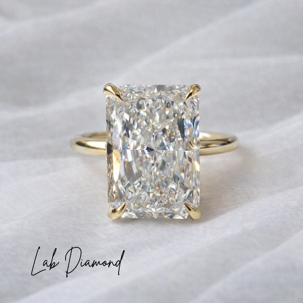 Signature Rory Radiant Cut 4ct Solitaire Ring image 7