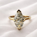 Signature Freya 2ct Moissanite Marquise Half Bezel Ring image 5
