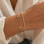 Maeve 0.5CTW Lab Diamond Dainty Bracelet image 5
