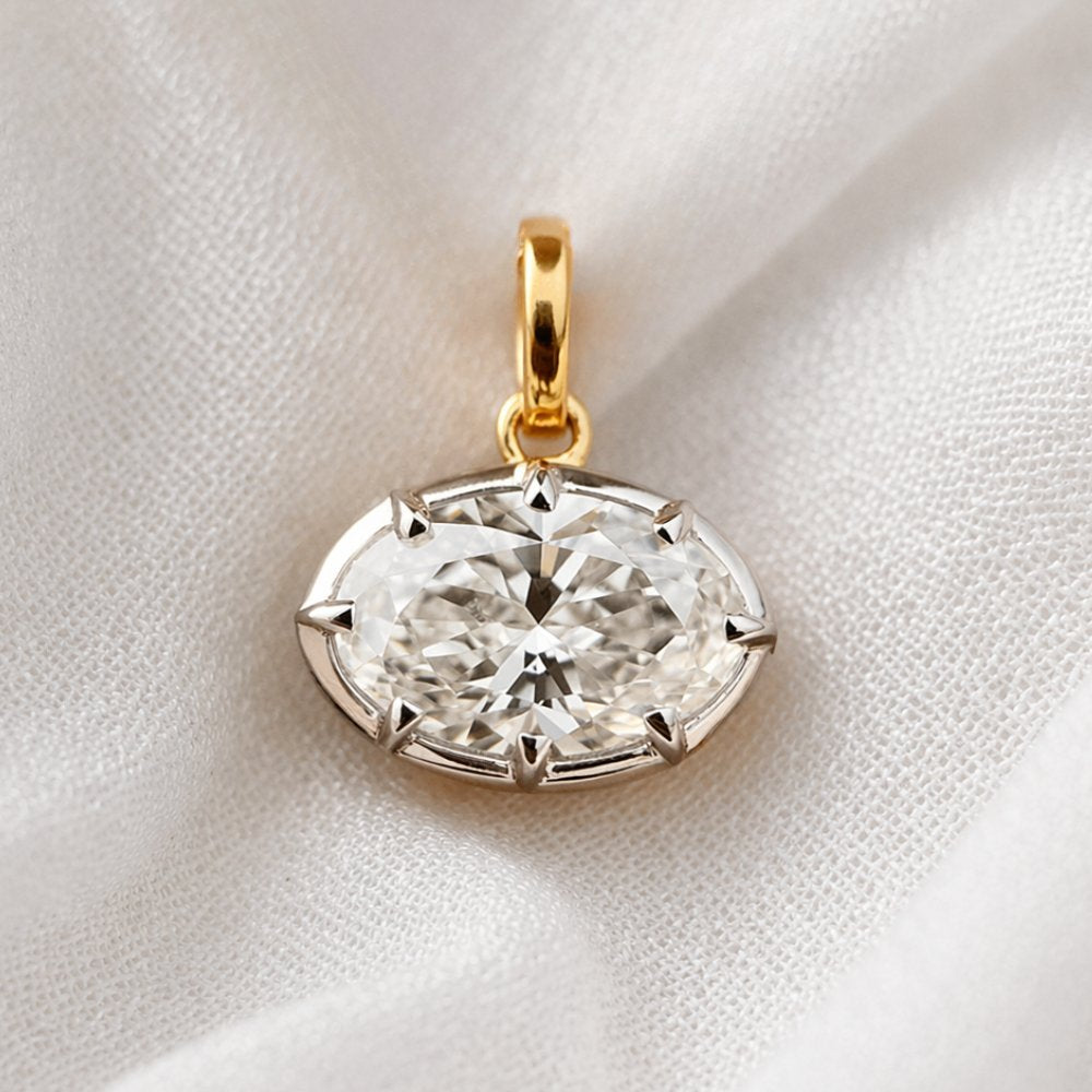 Signature Georgian 4.5ct Oval East West Pendant image 2