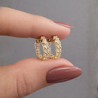 Noemi 0.6CTW Lab Grown Diamond Inside Out Huggie Earrings image 3