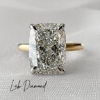 Signature Emily 3.5ct Elongated Cushion Cut Cathedral Engagement Ring image 6