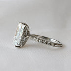 Signature Isabelle Emerald Cut 4ct Pave Cathedral Setting Ring image 4