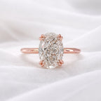 Signature Stevie Oval Cut 2.5ct Hidden Halo Low Set Ring image 8