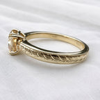 Deborah 2ct Cushion Cut Textured Ring - M and F Series image 5