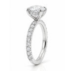 Signature Claire 3.5ct Oval Cut V Prong Pave Ring image 6
