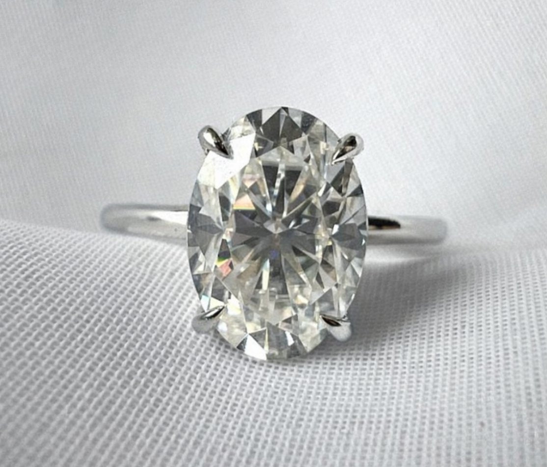 Signature Ophelia Fleur Oval Cut 2-2.5ct Solitaire Ring image 12