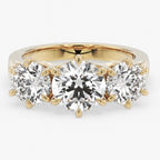 Allie 3CTW Round Cut Trilogy Band - M&F Series image 0