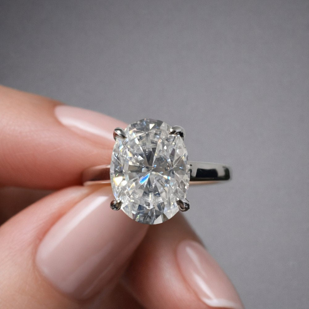 Signature Tori 2ct Oval Cut Cathedral Ring image 4
