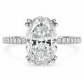Signature Hannah Pave 4ct Oval Cut Hidden Halo Ring image 0