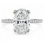 Signature Hannah Pave 4ct Oval Cut Hidden Halo Ring image 0