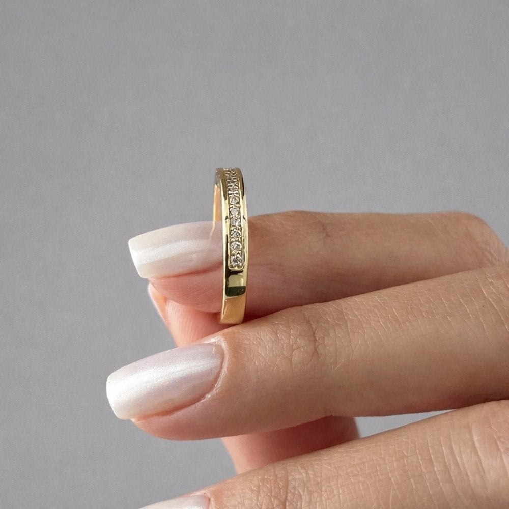 Signature 3mm Channel Set Half Eternity Band image 2