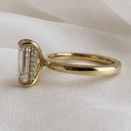Signature Emilio 3-3.5ct Emerald Cut Solitaire Ring image 2