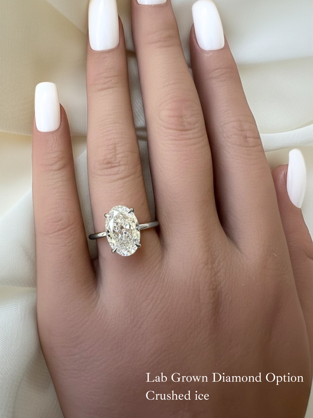 Signature Ophelia Oval Cut 4ct Solitaire Ring image 9