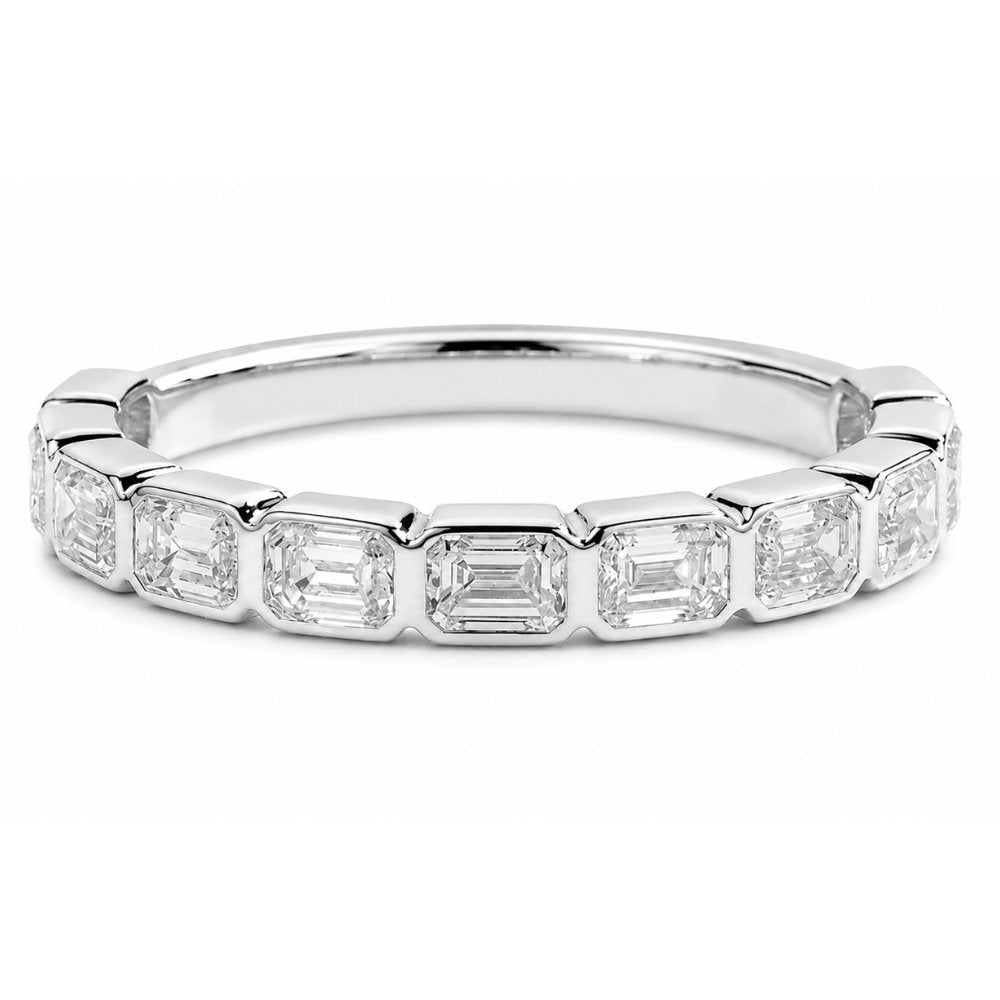 Signature Elodie Emerald Cut East West Bezel Band image 3