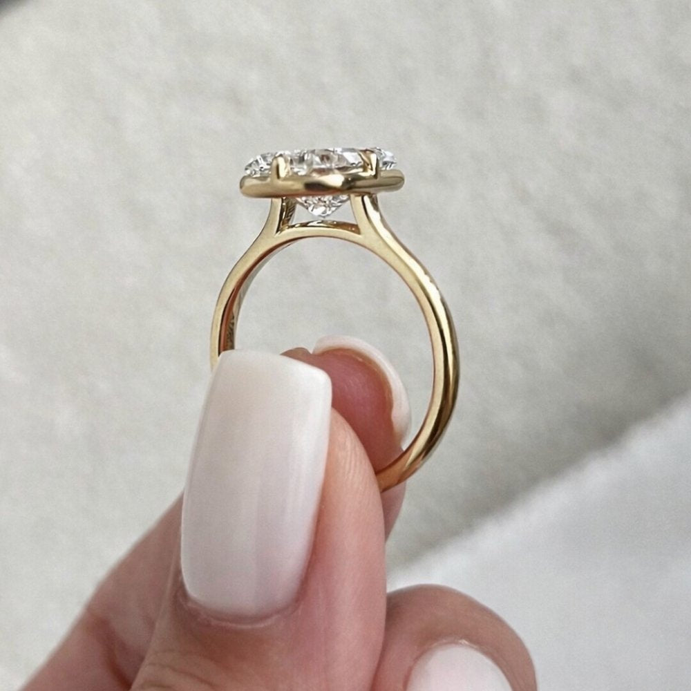 Signature Zara 3ct Radiant Cut Georgian Bezel Ring image 2