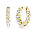 Noemi 0.6CTW Lab Grown Diamond Inside Out Huggie Earrings image 4