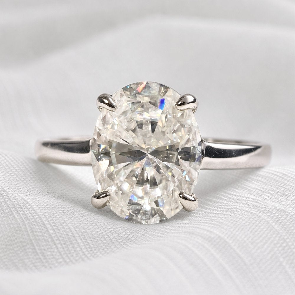 Signature Tori 2ct Oval Cut Cathedral Ring image 6