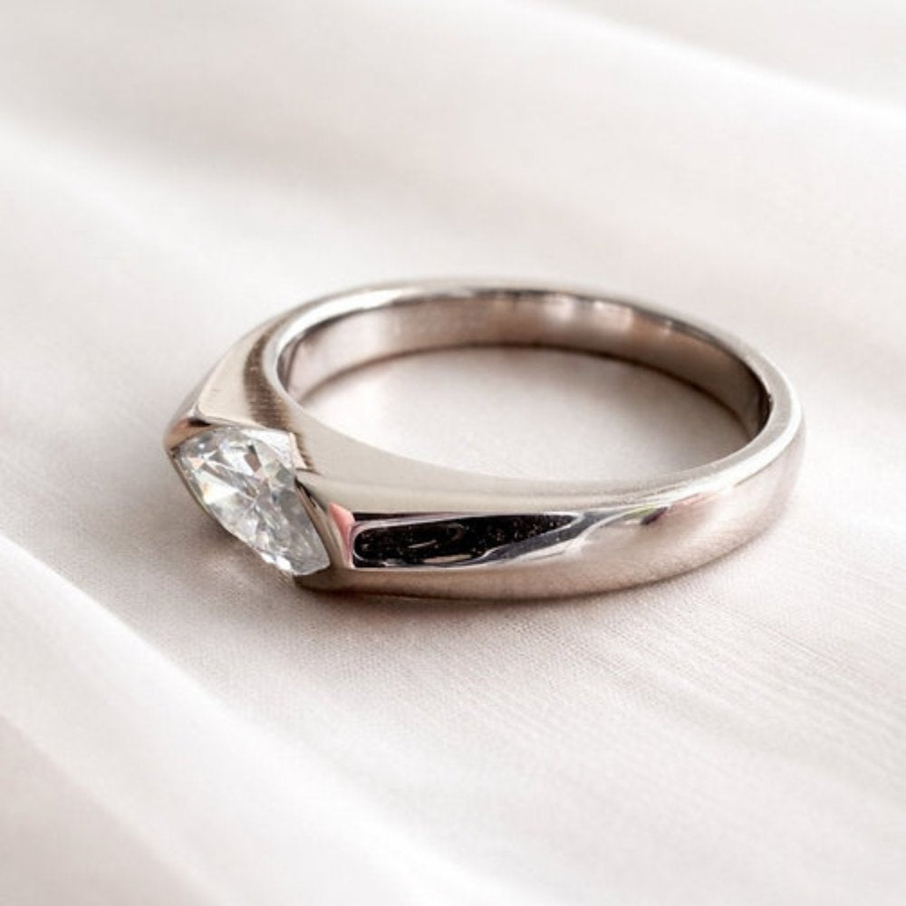 Nathan 1ct Marquise Cut Unisex Ring - M and F Series image 7