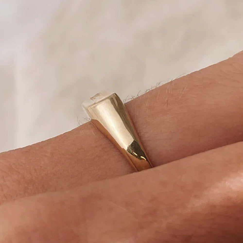 Brendan Small Oval Face Signet Unisex Ring - M & F Series image 3